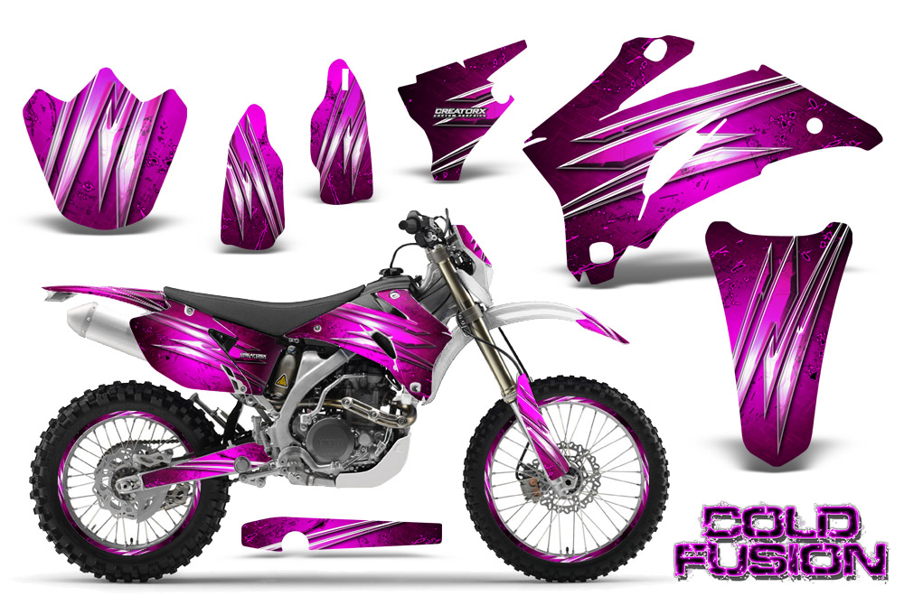 Yamaha WR 250-450 07-10 Graphics Kit Cold Fusion Pink NP Rims